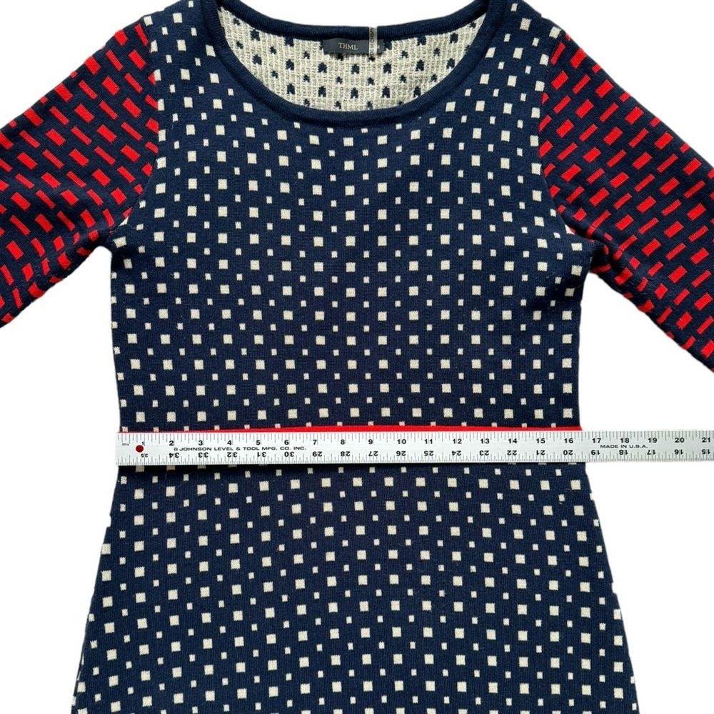 Anthropologie THML Women’s Knit Shift Dress 3/4 Sleeve Size Medium - Picture 8 of 12